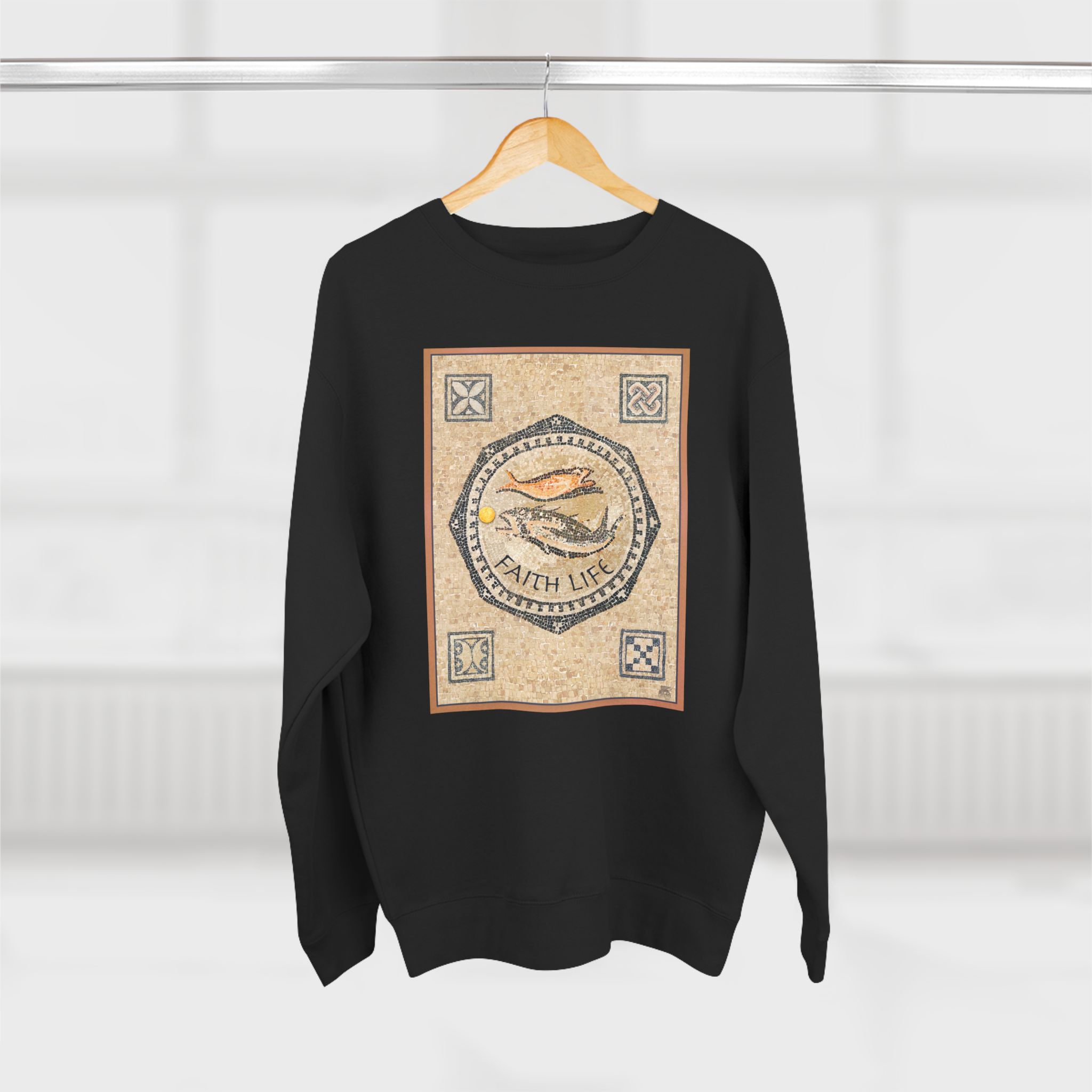 Faith Life, Christian Fish : Sweatshirt 8 Faith Life, Christian Fish : Sweatshirt - Image 8