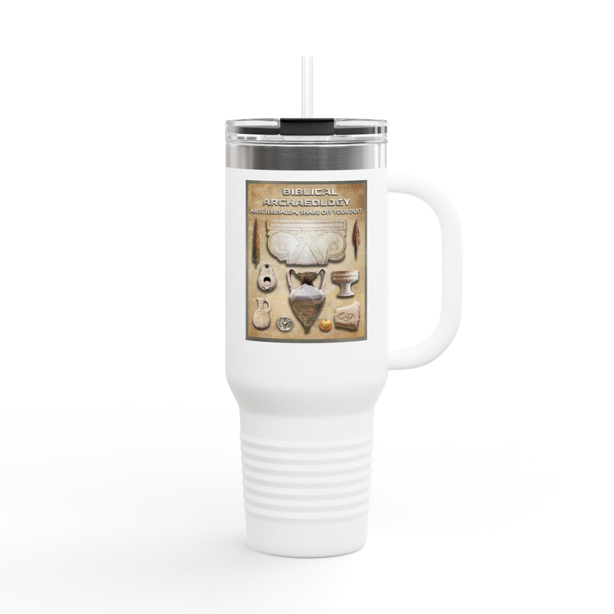 Biblical Archaeology Christian Tumbler 40oz - Bible History Insulated Tumbler 1 Biblical Archaeology Christian Tumbler 40oz - Bible History Insulated Tumbler
