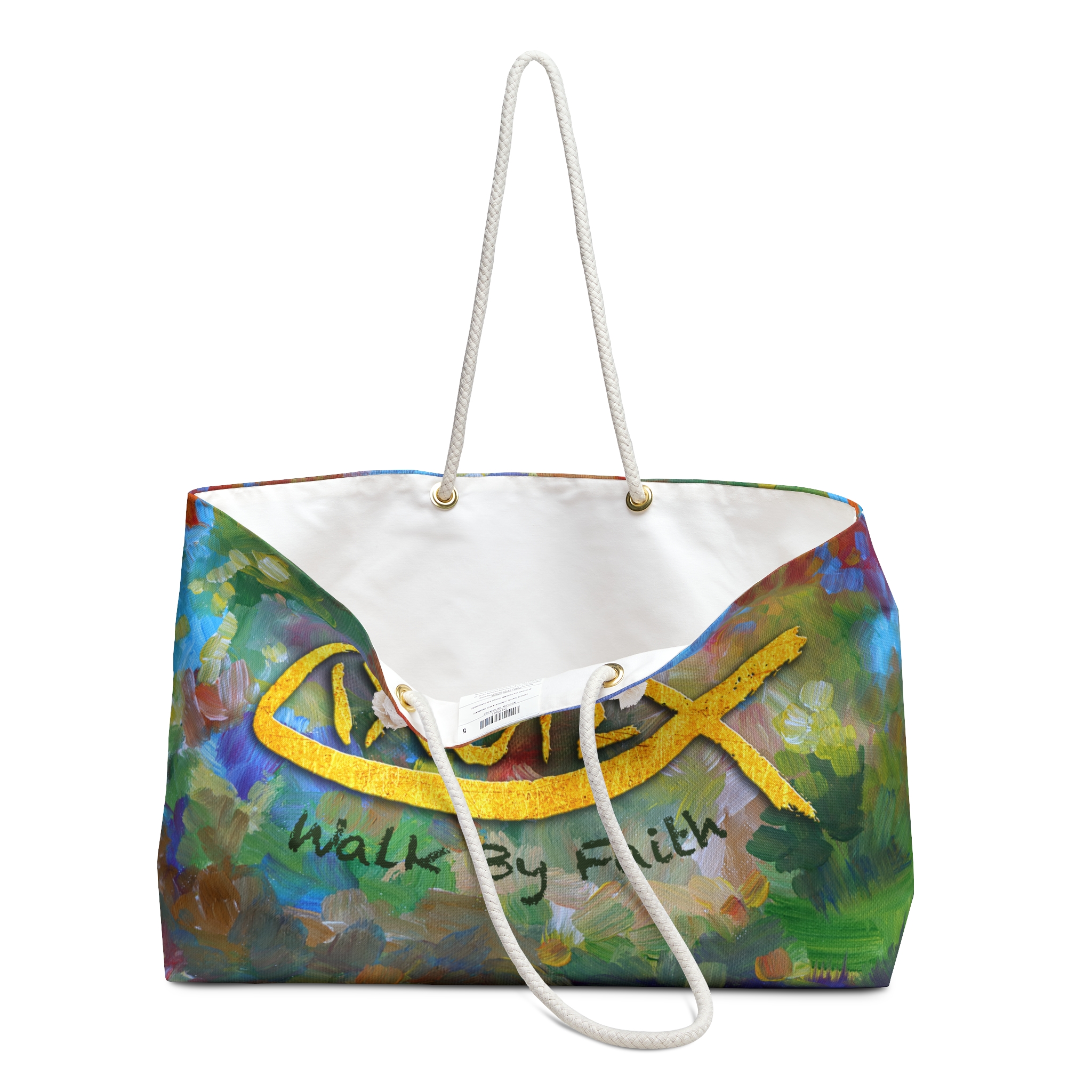 Christian Fish ICON - Boston Weekender Tote Bag 3 Christian Fish ICON - Boston Weekender Tote Bag - Image 3