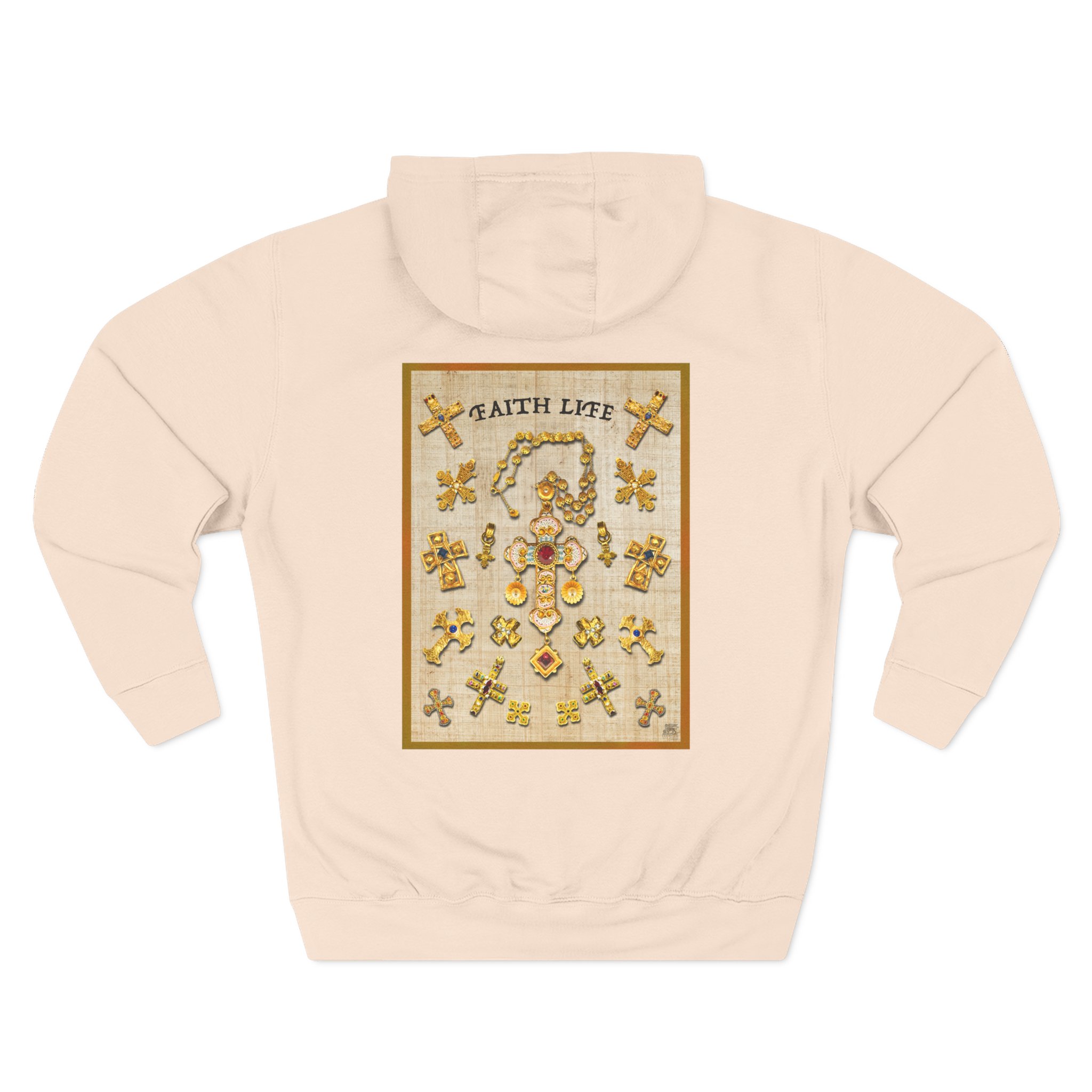 Christian Golden Crosses Hoodie - Faith Based Hoodie Halo House Christian Golden Crosses Hoodie - Faith Based Hoodie - Image 9
