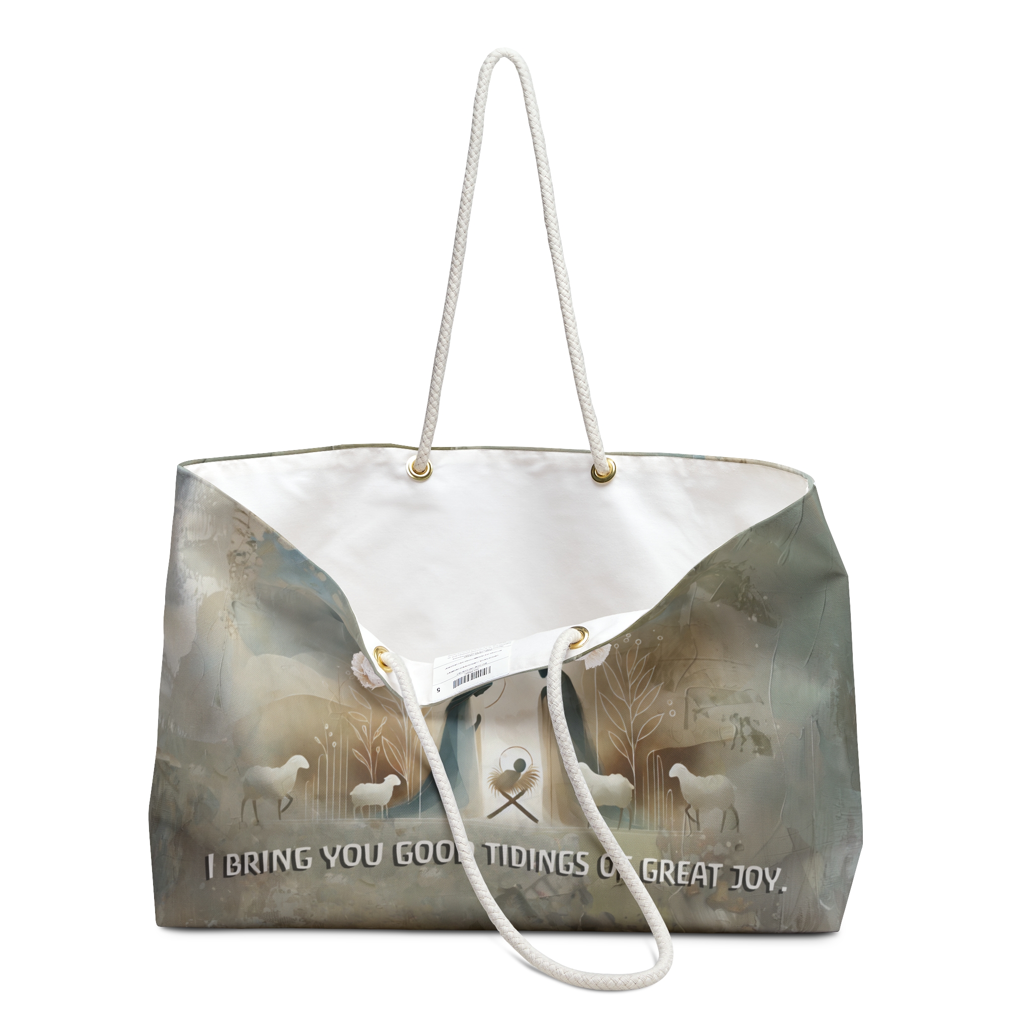 I Bring You Good Tidings of the Great Joy - Boston Weekender Tote Bag 3 I Bring You Good Tidings of the Great Joy - Boston Weekender Tote Bag - Image 3
