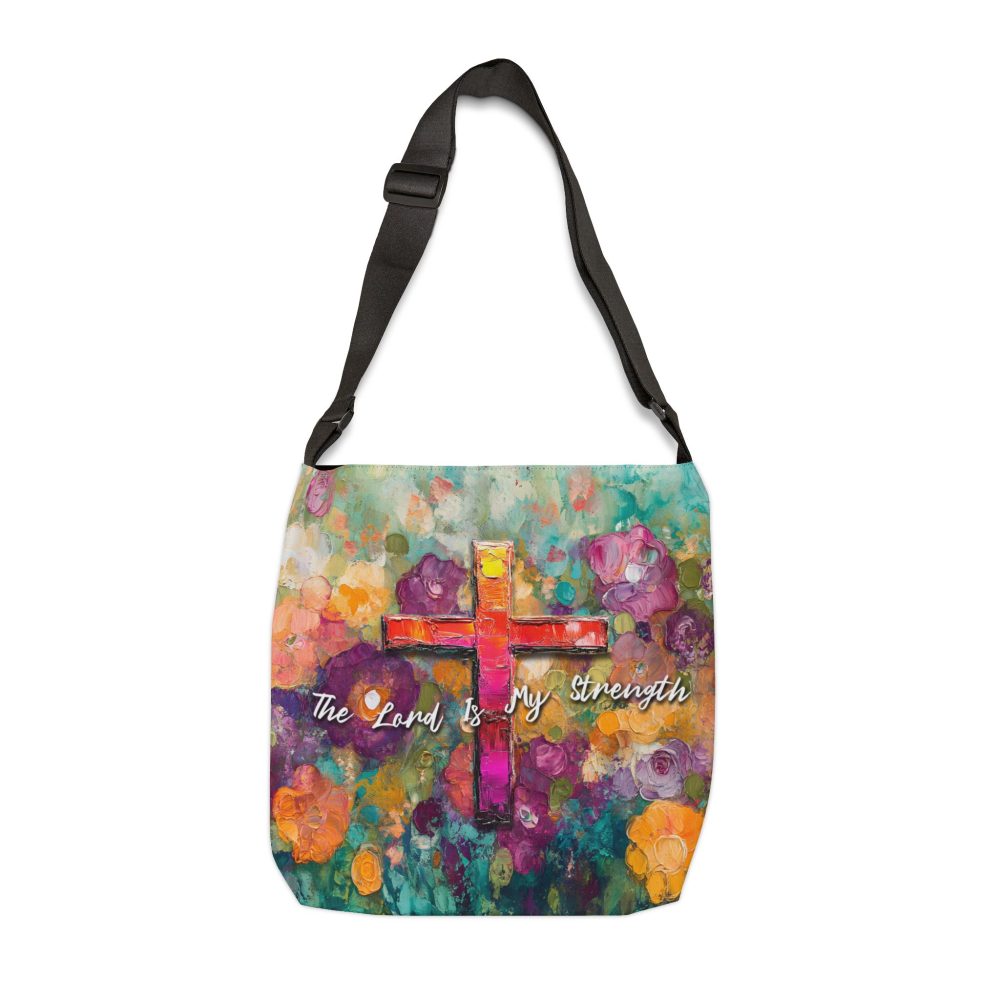 The Lord is My Strength - Adjustable Tote Bag