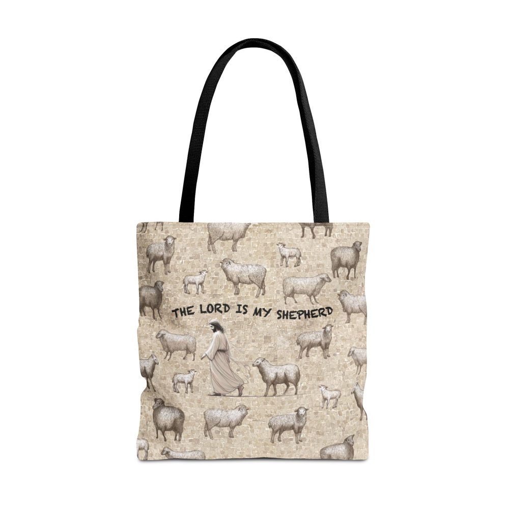 The Lord is My Shepherd Christian Tote Bag - Psalm 23:1 Inspirational Faith Tote Bag