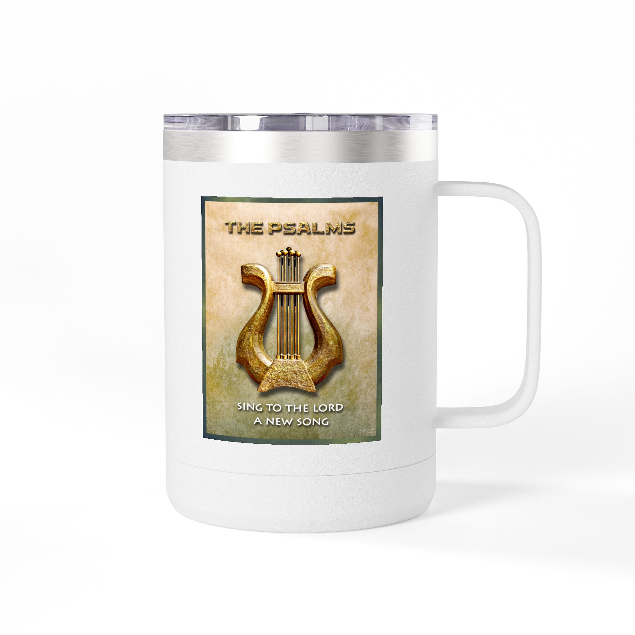 The Psalms Christian Travel Mug - Bible Coffee Mug 15oz 1 The Psalms Christian Travel Mug - Bible Coffee Mug 15oz