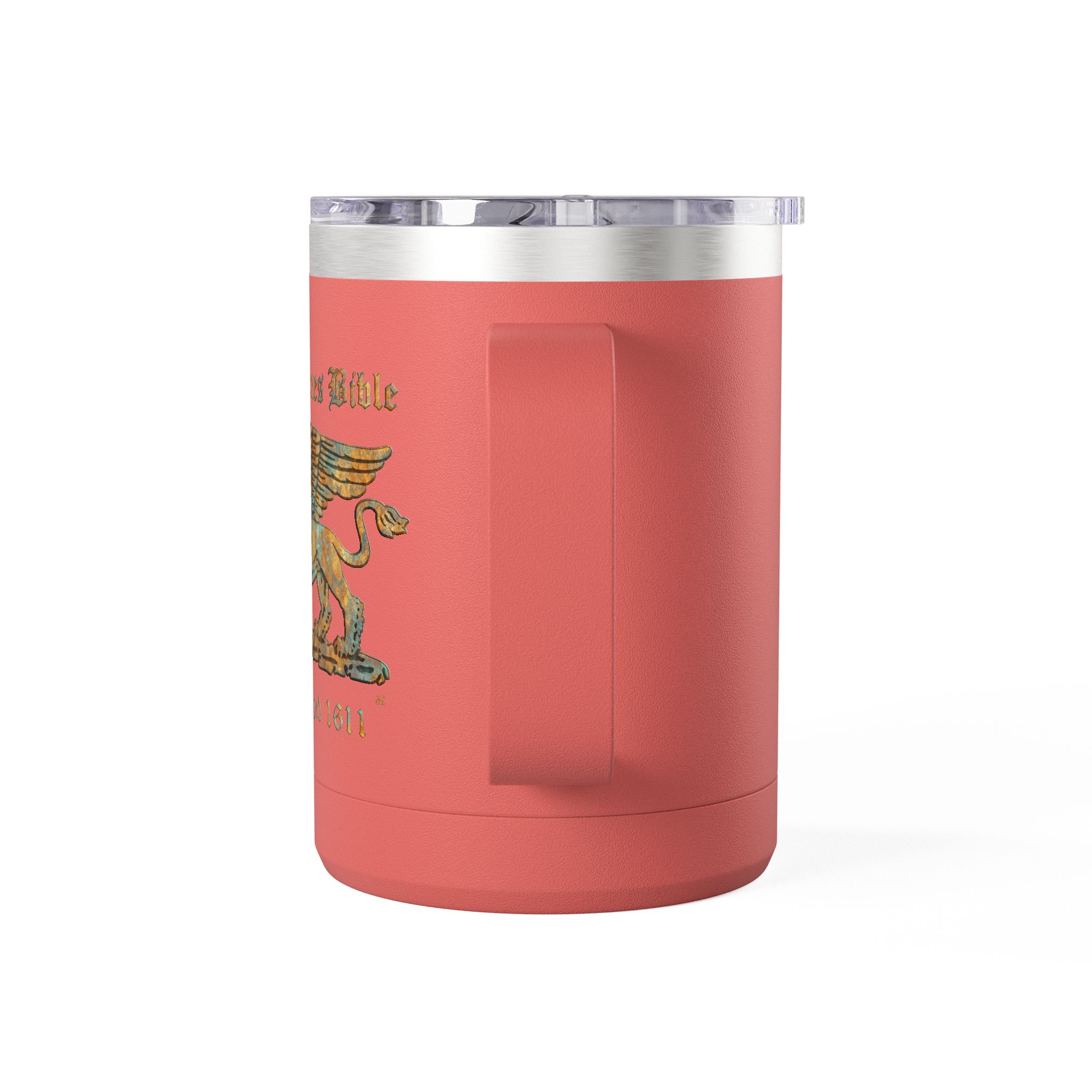King James Bible Golden Lion Logo Christian Travel Mug - KJV Coffee Mug 15oz 7 King James Bible Golden Lion Logo Christian Travel Mug - KJV Coffee Mug 15oz - Image 7