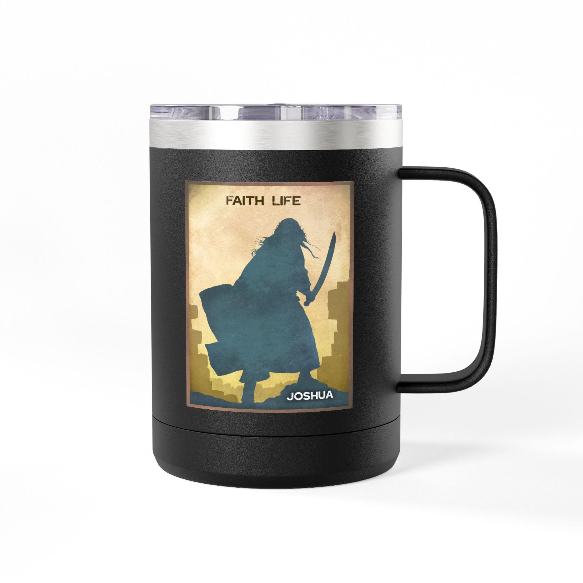 Joshua, Faith Life Christian Travel Mug - Bible Coffee Mug 15oz 10 Joshua, Faith Life Christian Travel Mug - Bible Coffee Mug 15oz - Image 10