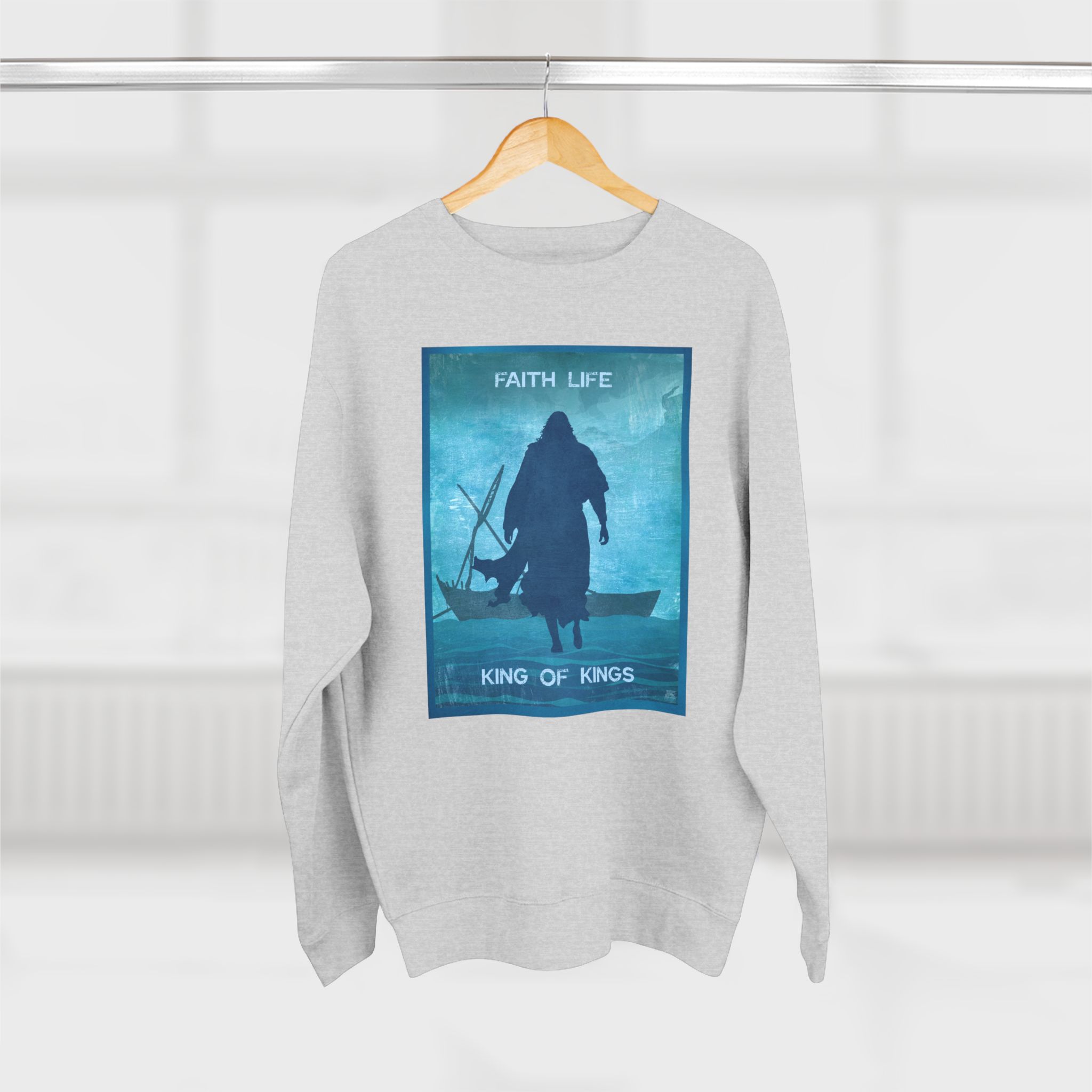 Jesus, Walk on Water : Sweatshirt Halo House Jesus, Walk on Water : Sweatshirt - Image 2