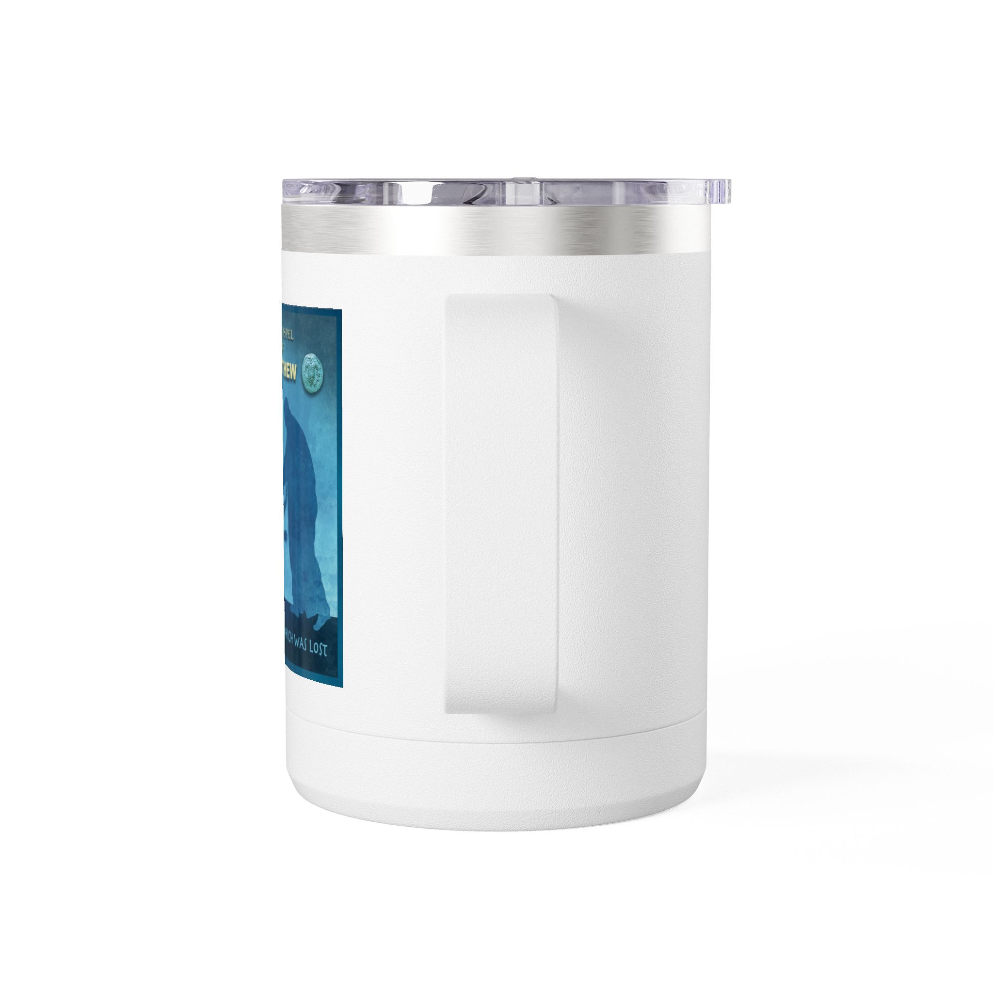 Gospel of Matthew Christian Travel Mug - Bible Coffee Mug 15oz 3 Gospel of Matthew Christian Travel Mug - Bible Coffee Mug 15oz - Image 3