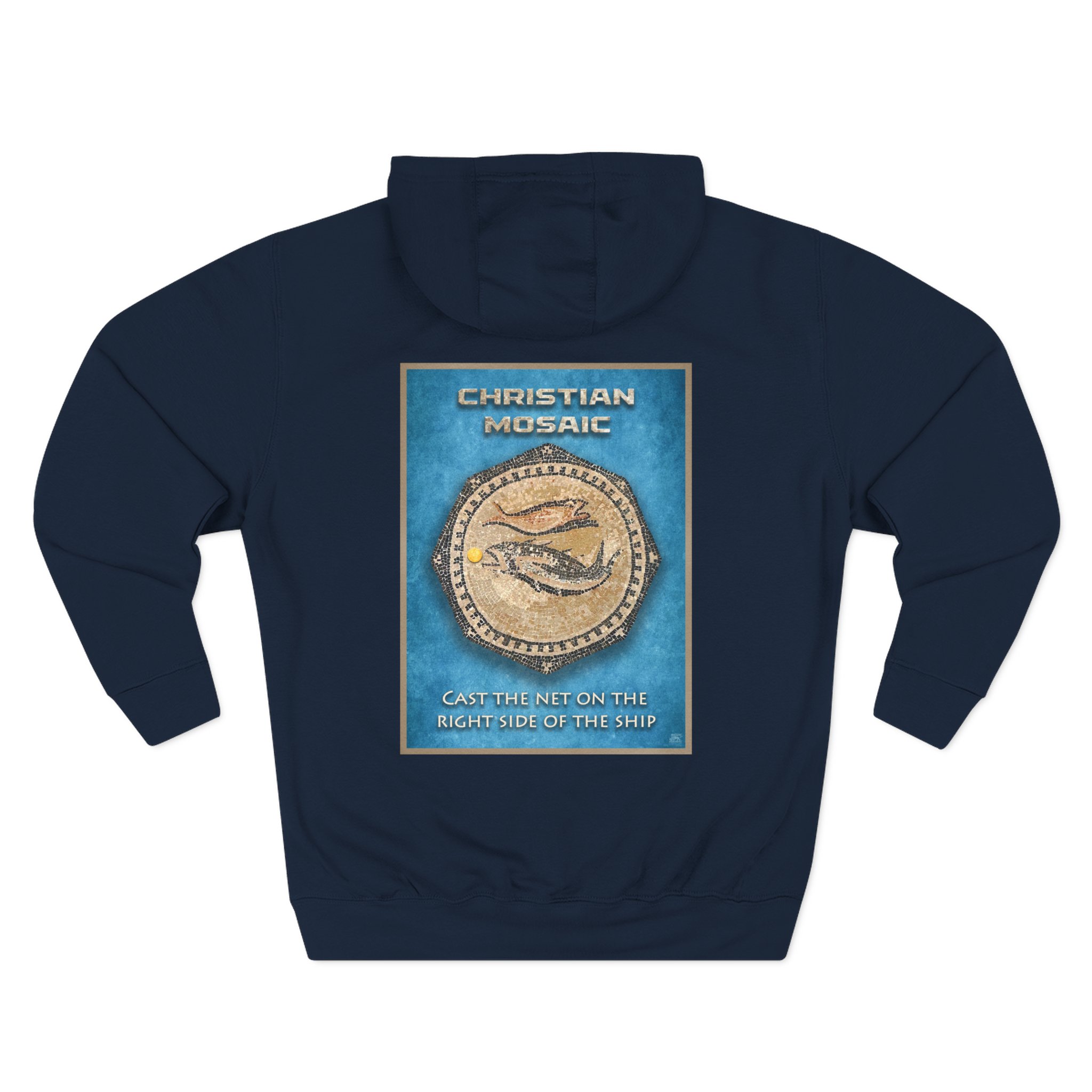 Christian Fish Blue Mosaic Hoodie - Faith Based Hoodie Halo House Christian Fish Blue Mosaic Hoodie - Faith Based Hoodie - Image 11