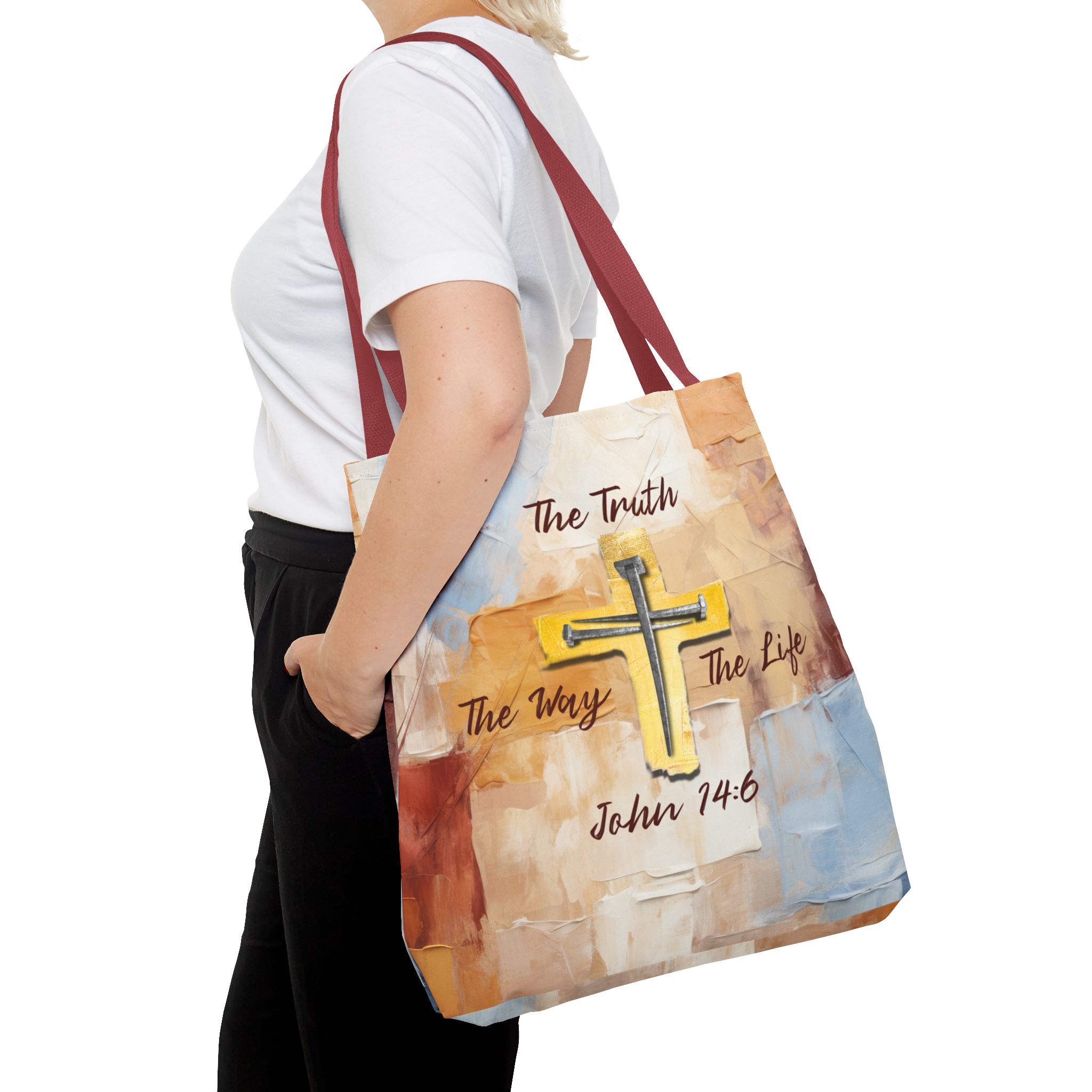 The Truth, The Way, The Life Christian Tote Bag - John 14:6 Inspirational Faith Tote Bag 7 The Truth, The Way, The Life Christian Tote Bag - John 14:6 Inspirational Faith Tote Bag - Image 7