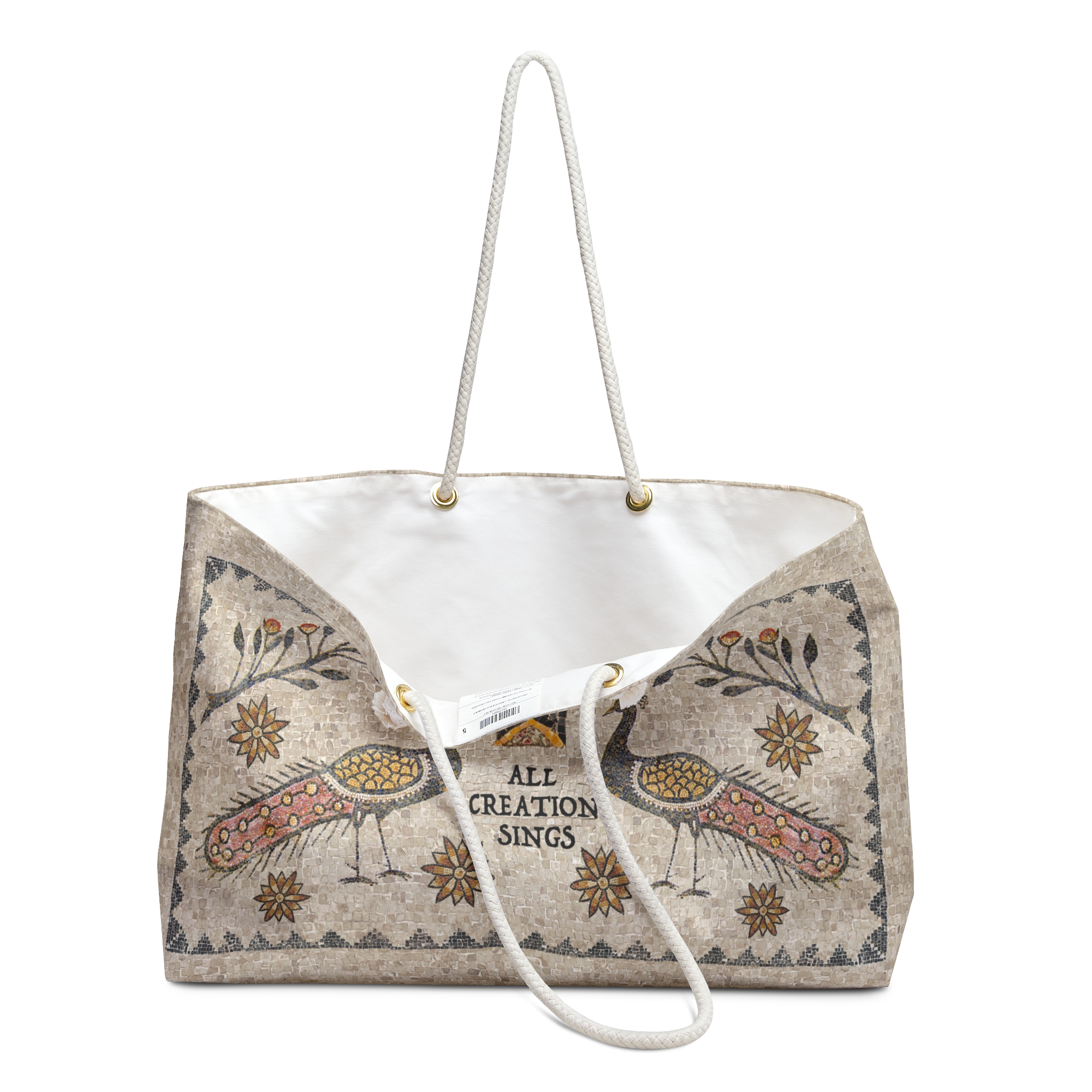 Peacock, All Creation Sings - Boston Weekender Tote Bag 3 Peacock, All Creation Sings - Boston Weekender Tote Bag - Image 3