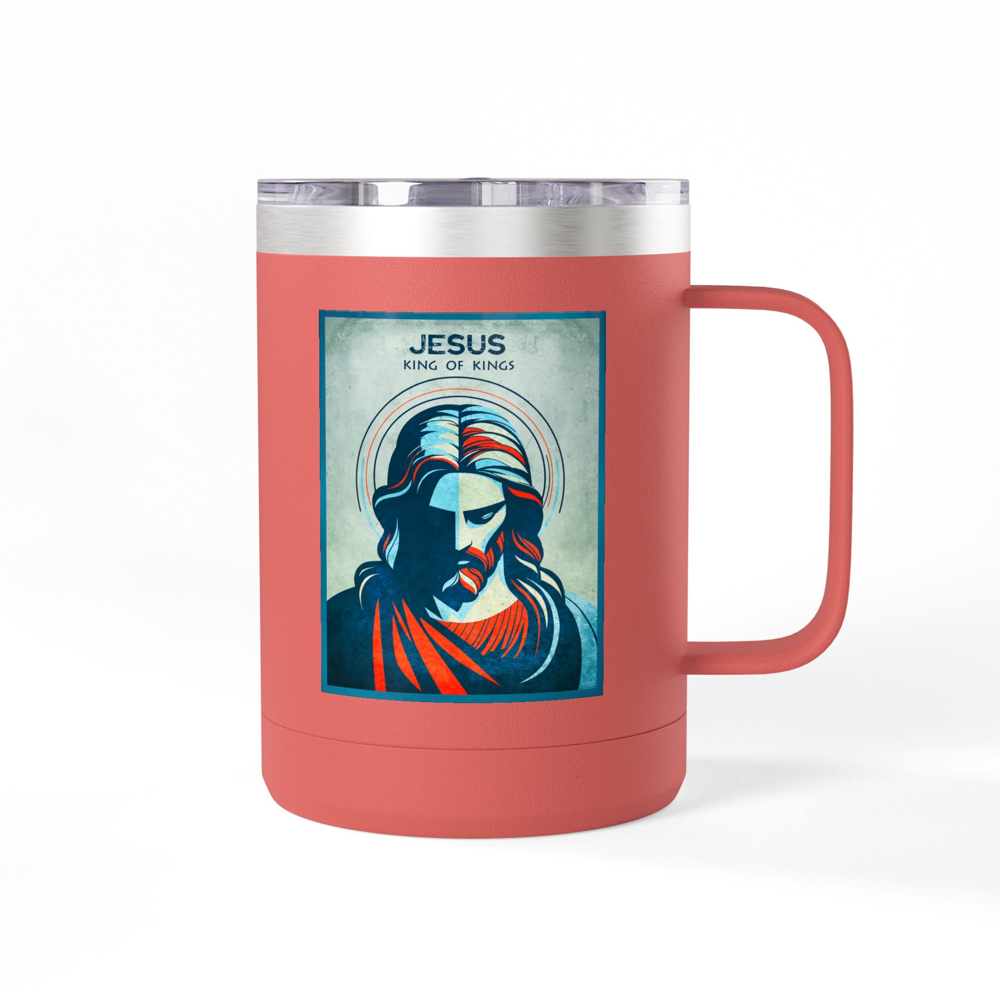 Jesus, King of Kings Christian Travel Mug - Bible Coffee Mug 15oz 6 Jesus, King of Kings Christian Travel Mug - Bible Coffee Mug 15oz - Image 6