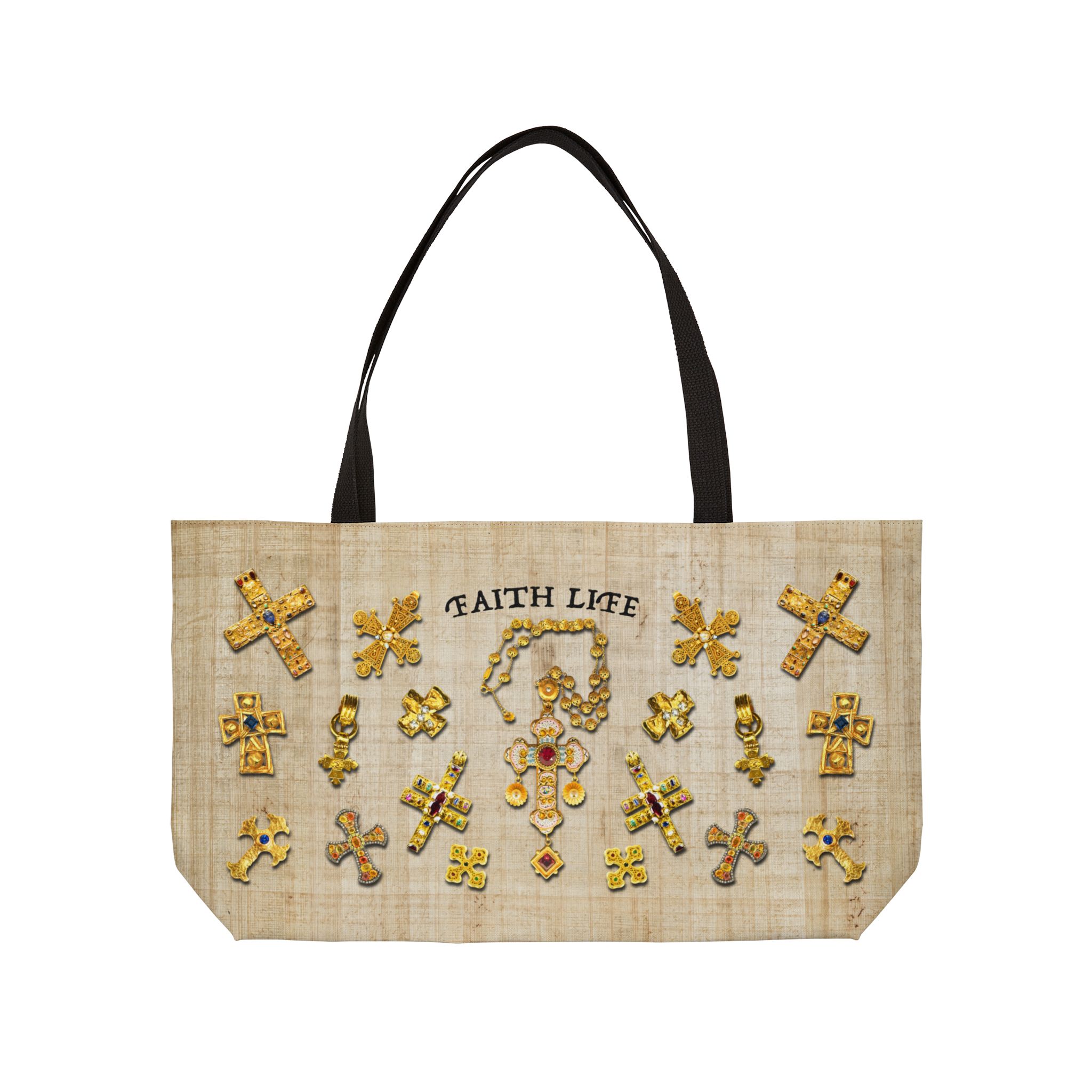 Gold Crosses - Vacation Weekender Tote Bag 1 Gold Crosses - Vacation Weekender Tote Bag