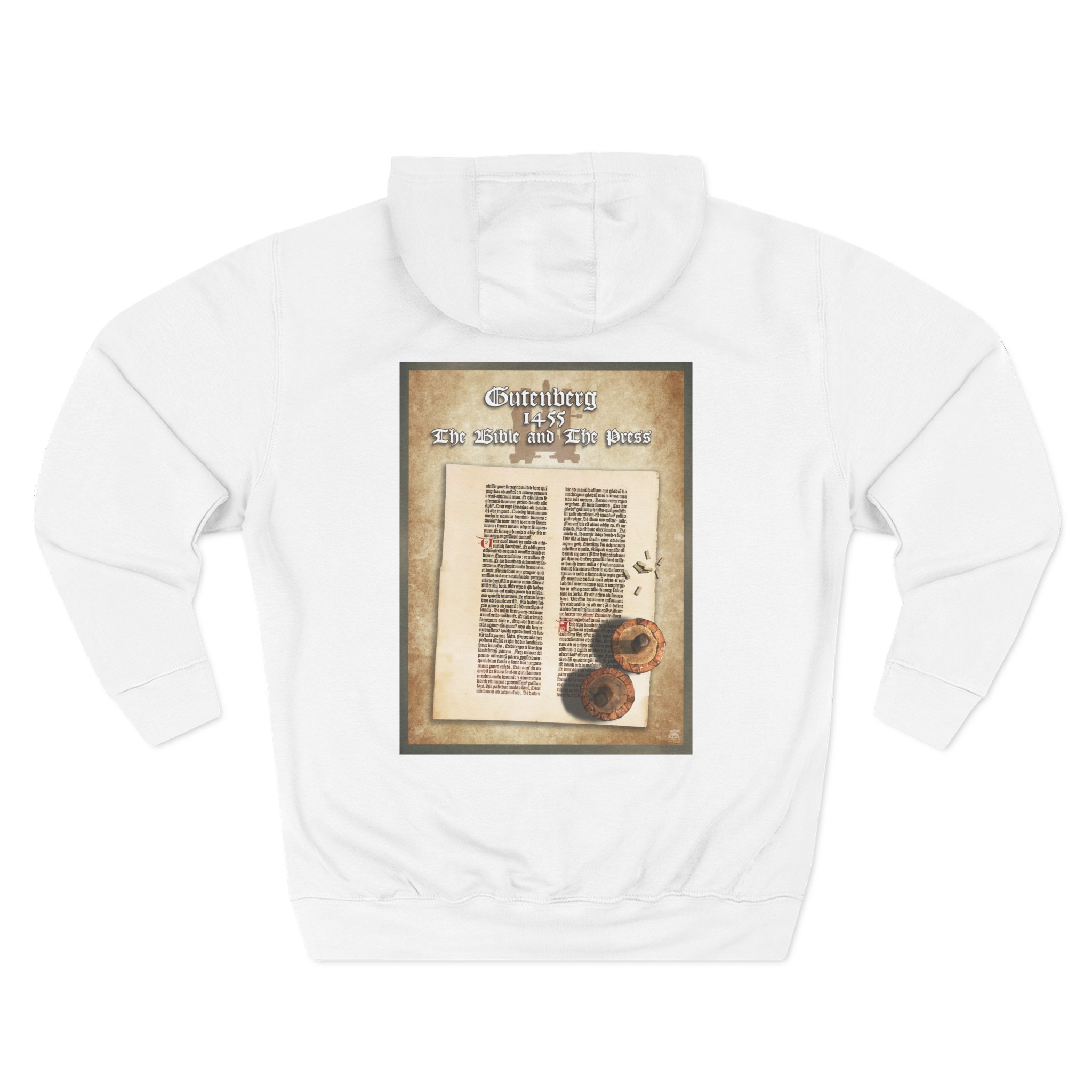Christian Gutenberg Bible Hoodie - Faith Based Hoodie Halo House Christian Gutenberg Bible Hoodie - Faith Based Hoodie