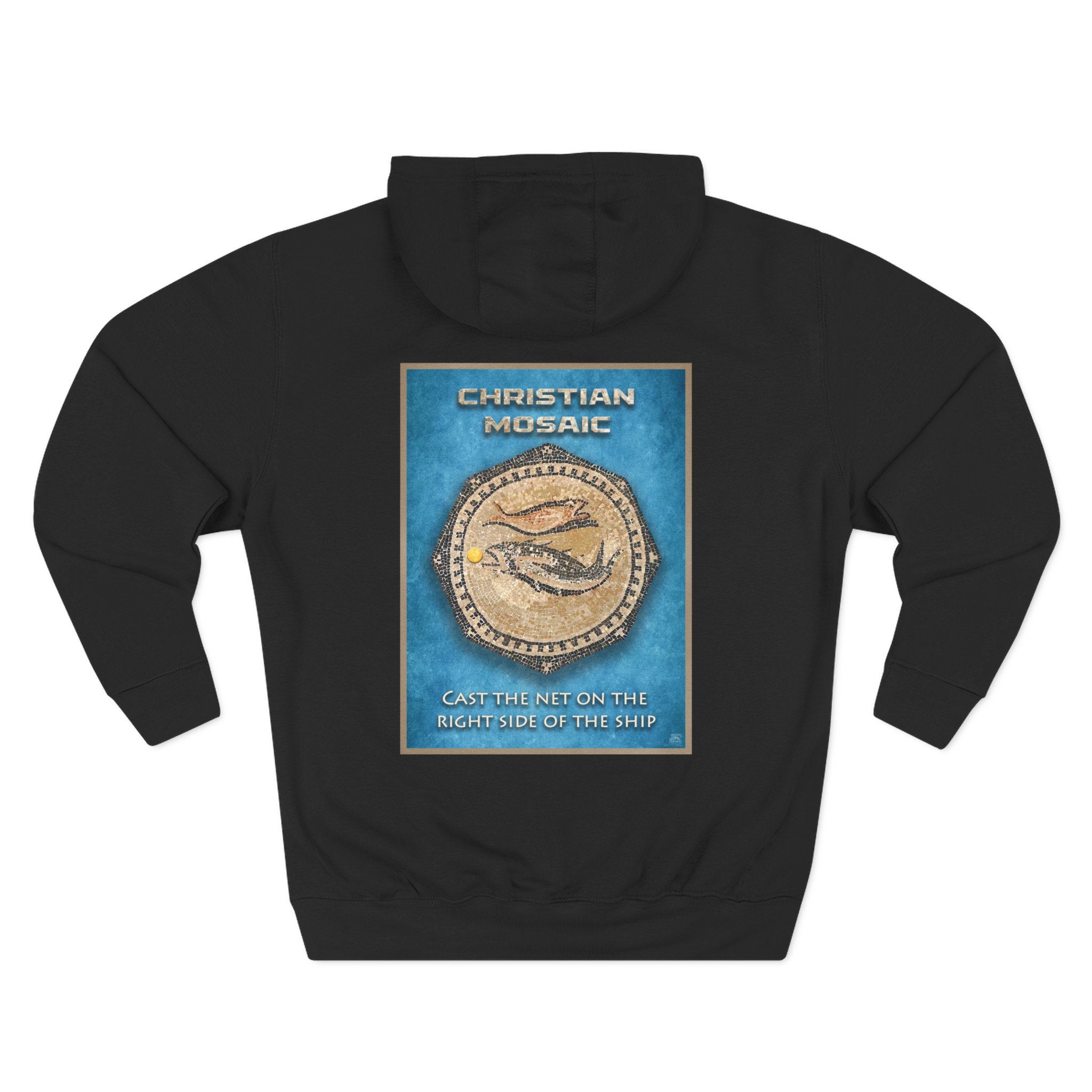 Christian Fish Blue Mosaic Hoodie - Faith Based Hoodie Halo House Christian Fish Blue Mosaic Hoodie - Faith Based Hoodie - Image 7