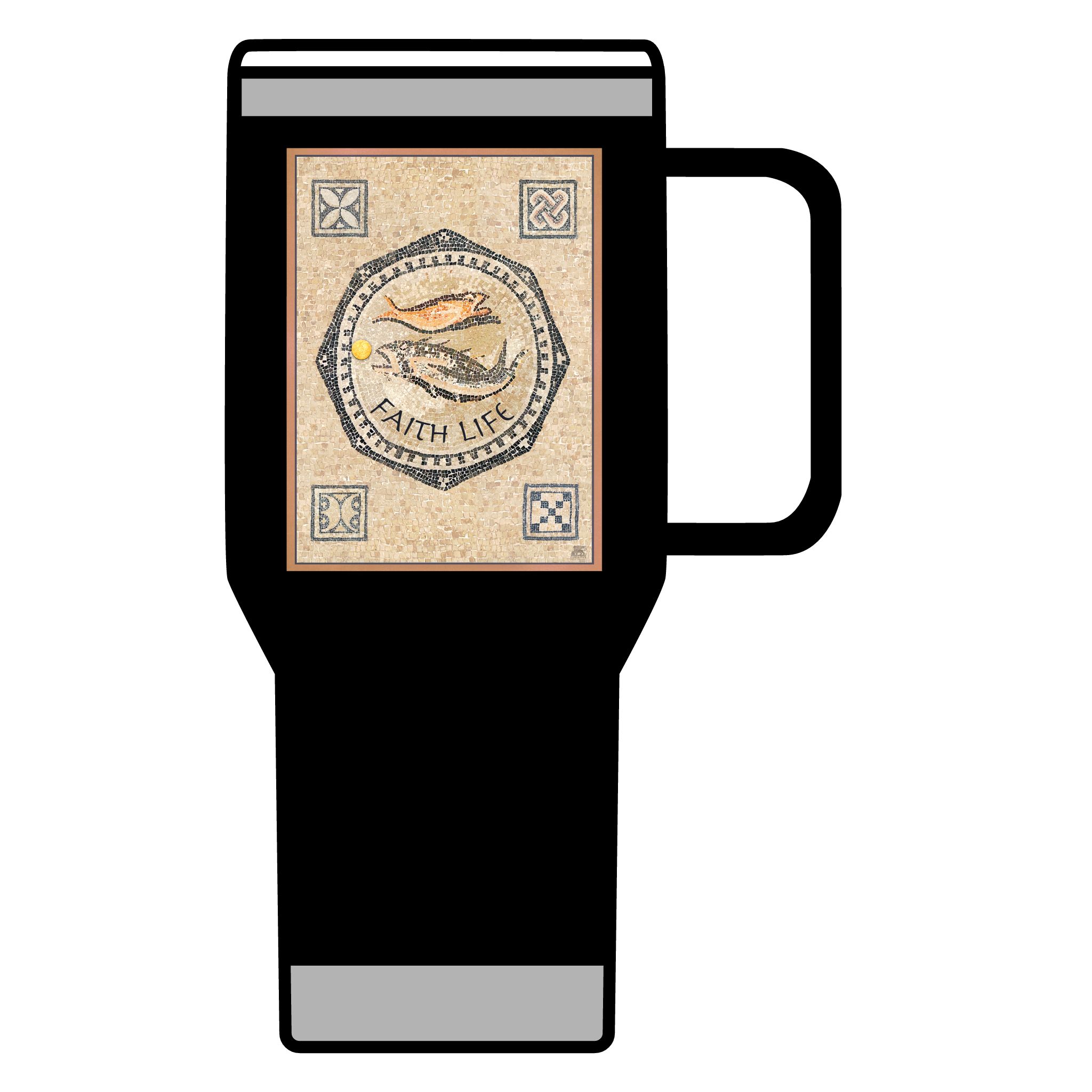 Christian Fish Tile Mosaic: Inspirational Insulated Tumbler 20oz Halo House Christian Fish Tile Mosaic: Inspirational Insulated Tumbler 20oz - Image 7