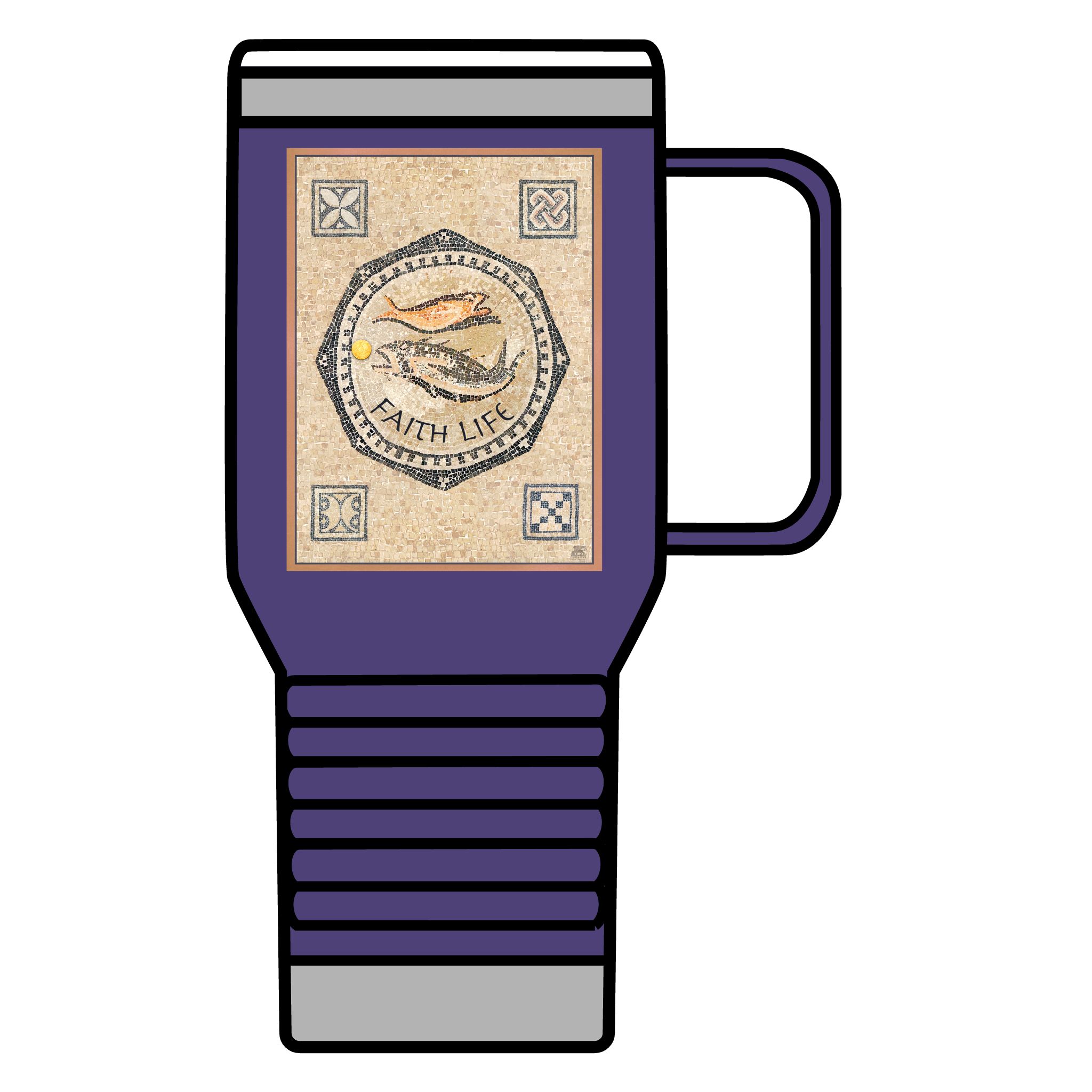 Christian Fish Tile Mosaic: Inspirational Insulated Tumbler 20oz Halo House Christian Fish Tile Mosaic: Inspirational Insulated Tumbler 20oz - Image 11