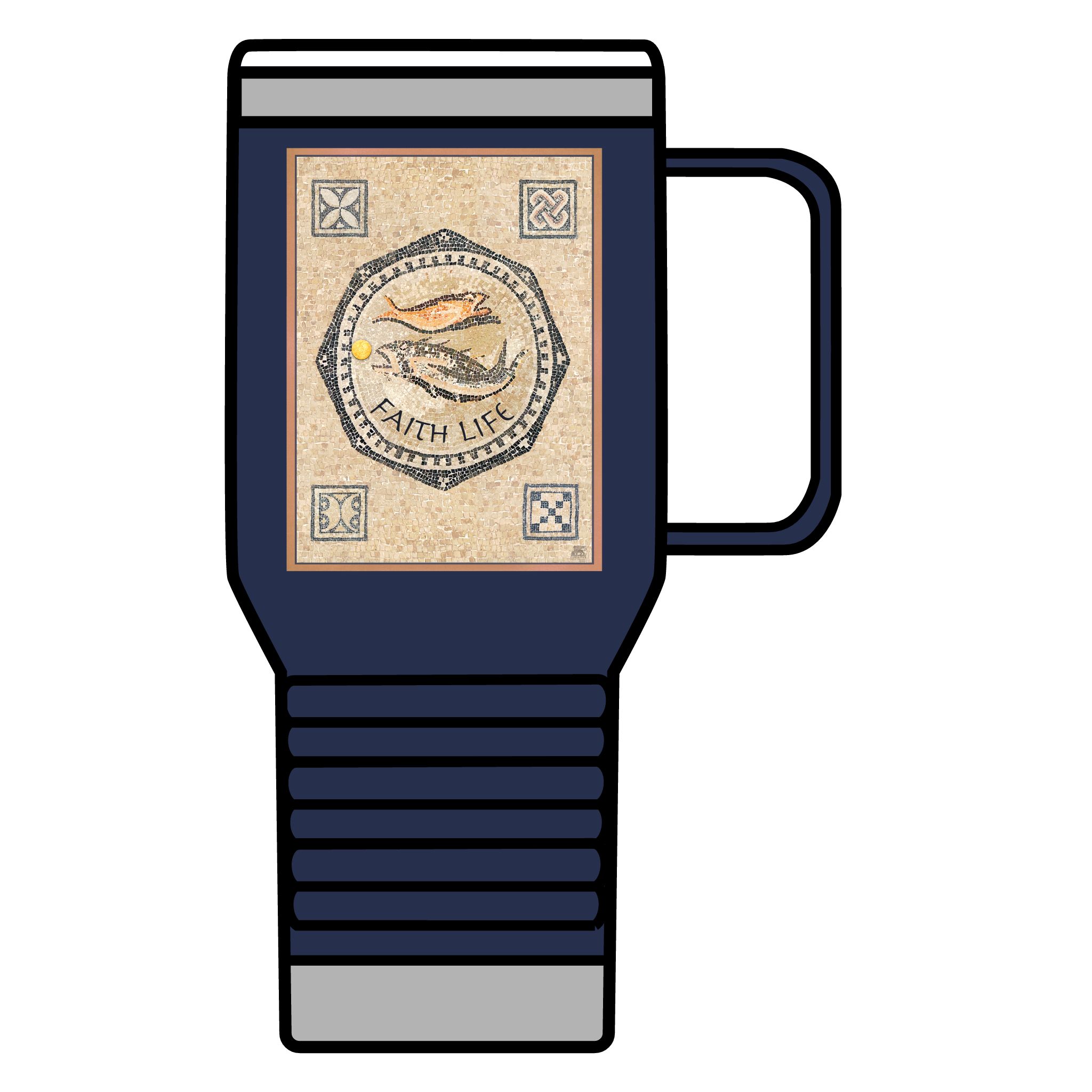 Christian Fish Tile Mosaic: Inspirational Insulated Tumbler 20oz Halo House Christian Fish Tile Mosaic: Inspirational Insulated Tumbler 20oz - Image 13