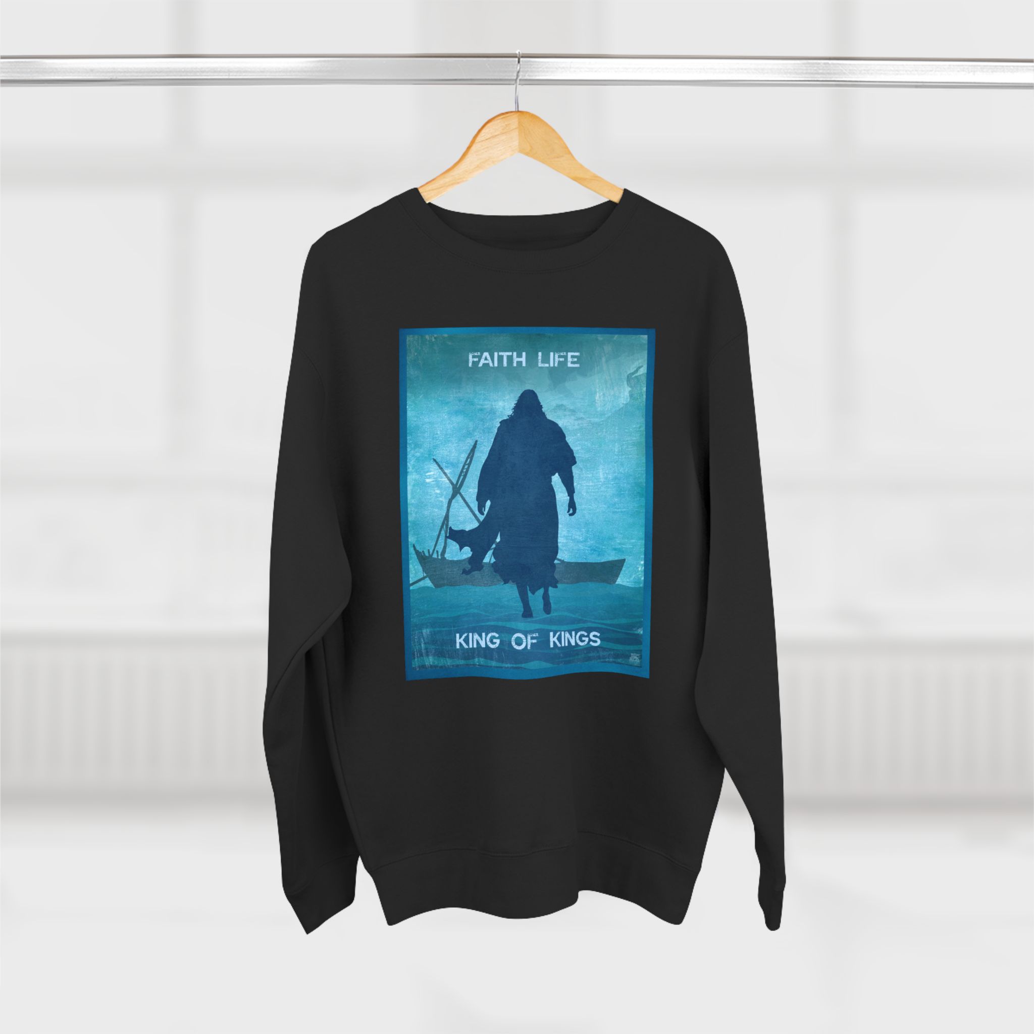 Jesus, Walk on Water : Sweatshirt Halo House Jesus, Walk on Water : Sweatshirt - Image 8