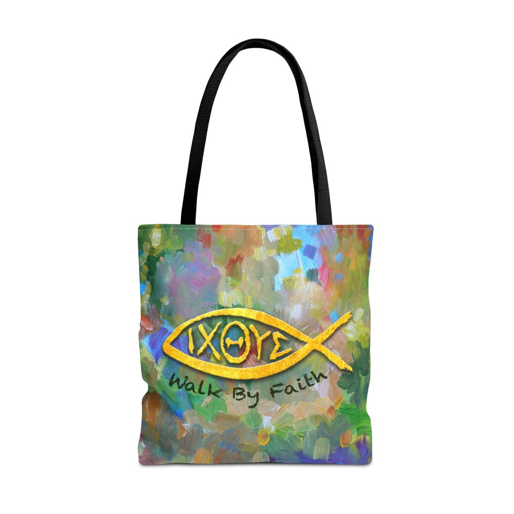 Walk by Faith Christian Tote Bag - Inspirational Faith Bag for Women