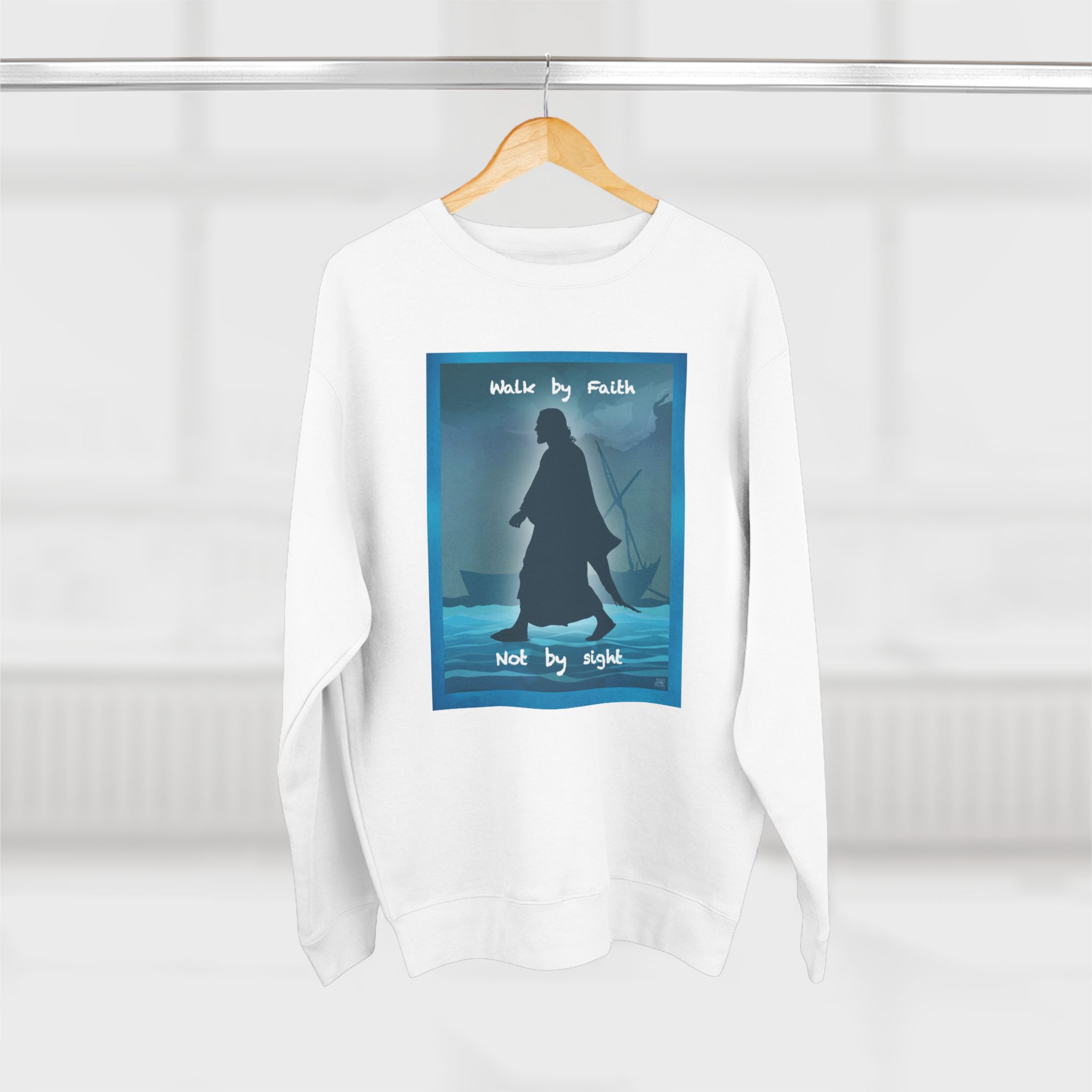 Jesus, Walk By Faith, Not by Sight: Sweatshirt Halo House Jesus, Walk By Faith, Not by Sight: Sweatshirt - Image 5