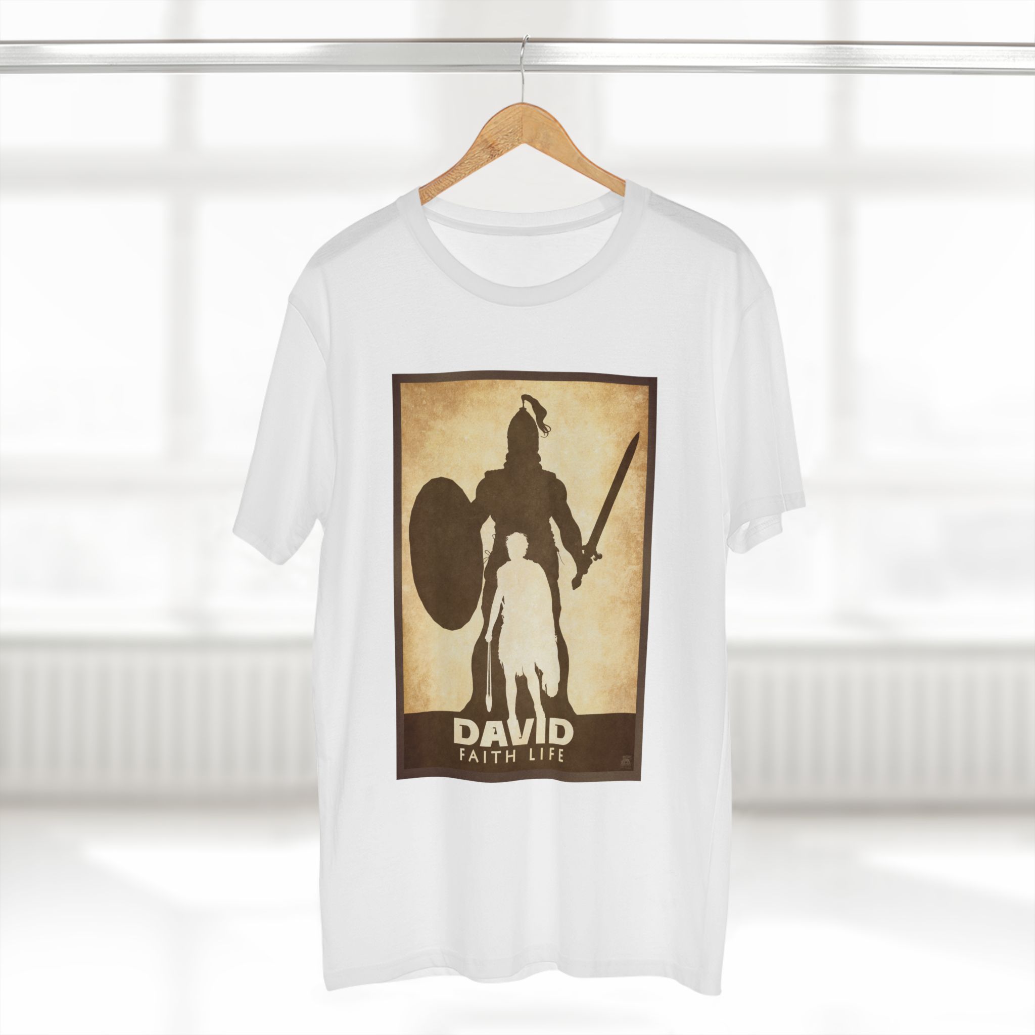 David and Goliath, Faith Life Christian T-Shirt Halo House David and Goliath, Faith Life Christian T-Shirt - Image 2