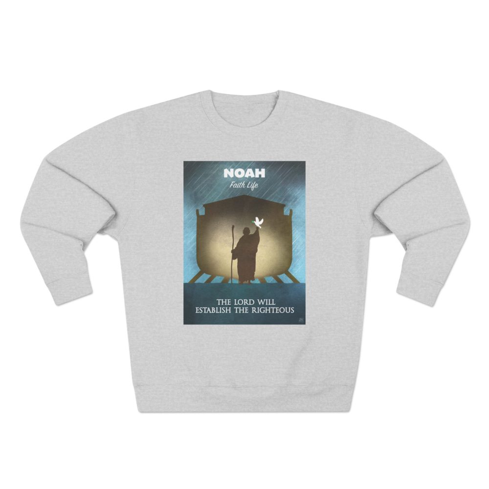 Halo House Noah and the Ark Sweatshirt featuring inspirational biblical story Christian faith design